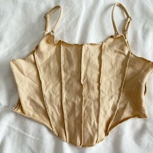 SHEIN Beige Corset Top